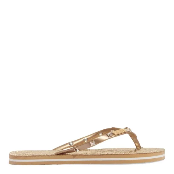 Santa Lolla Gold Rubber Flip Flop