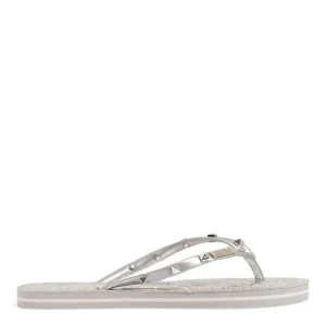 Santa Lolla Silver Rubber Flip Flop