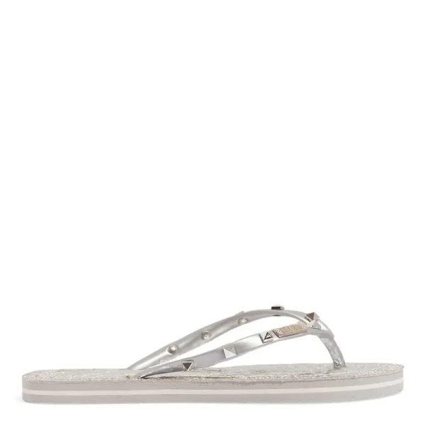 Santa Lolla Silver Rubber Flip Flop
