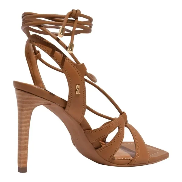 Santa Lolla Brown Comfort Leather Sandal with High Heel - Image 3