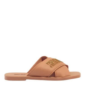 Santa Lolla Beige Rubber Cross-Strap Flip Flop
