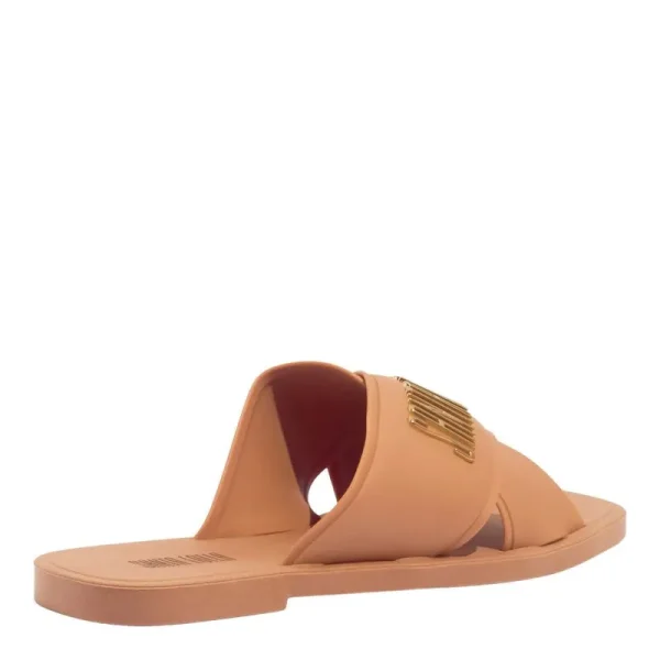 Santa Lolla Beige Rubber Cross-Strap Flip Flop - Image 3