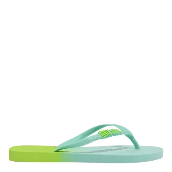 Santa Lolla Green Rubber Flip Flop and Printed Toiletry Bag Kit