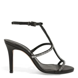Santa Lolla Black Soft Napa Sandals Thin High Heels