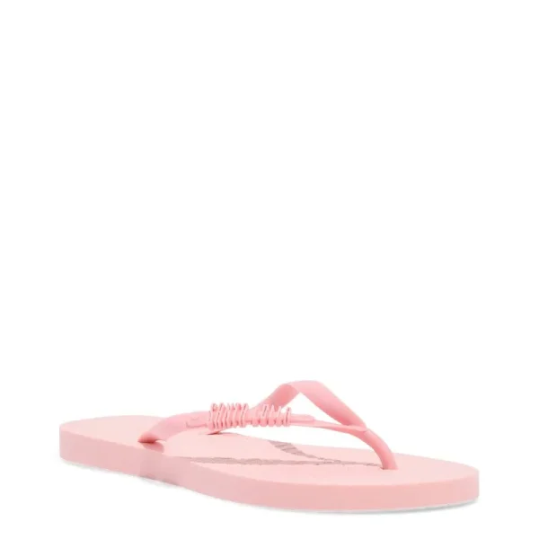 Santa Lolla Pink Rubber Flip Flop and Transparent Toiletry Bag - Image 3