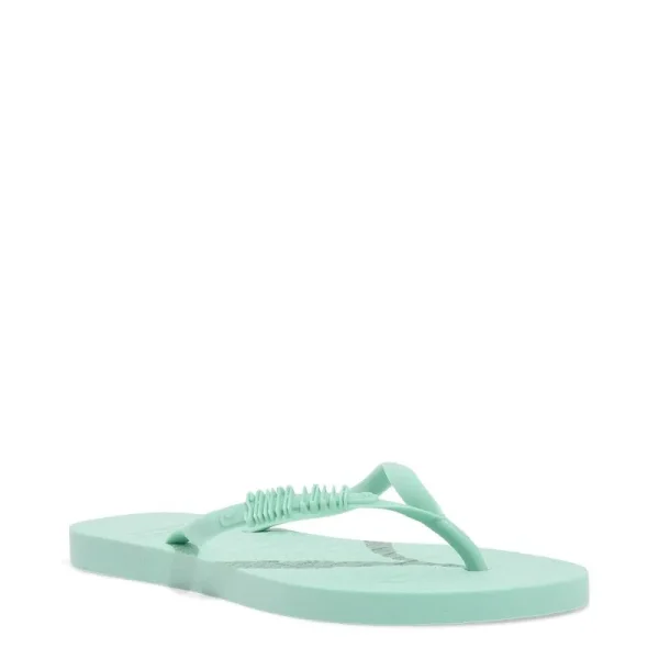 Santa Lolla Green Rubber Flip Flop Slippers and Transparent Toiletry Bag - Image 3