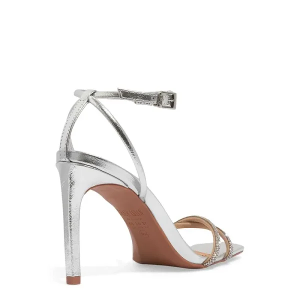 Santa Lolla Ecoform Crinkle Silver Square Toe Sandal - Image 3