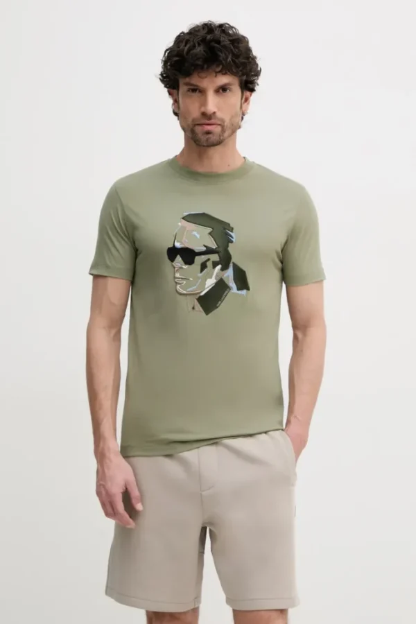 Karl Lagerfeld T-shirt with 3D embroidery of Karl image