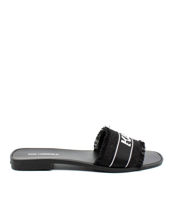 Karl Lagerfeld Women's Black Border Slide