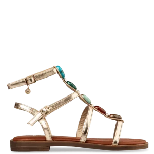 ENVIE EMBELLISHED FLAT SANDALS