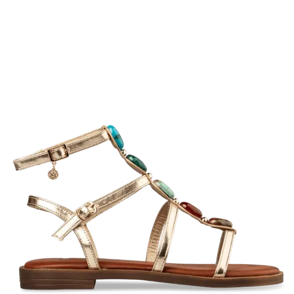 ENVIE EMBELLISHED FLAT SANDALS