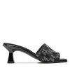 Karl Lagerfeld monogram panache II rhinestone heeled sandals