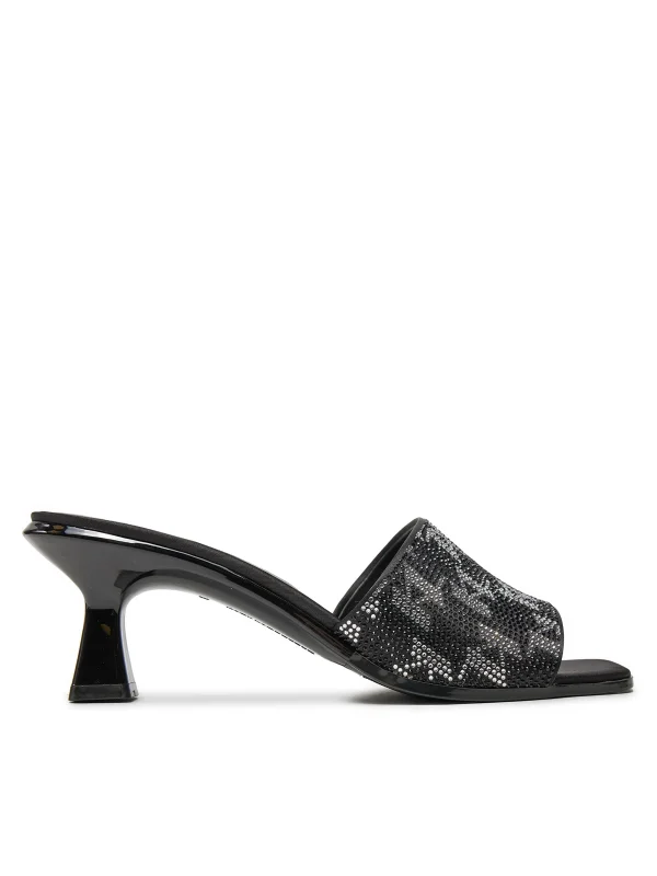Karl Lagerfeld monogram panache II rhinestone heeled sandals
