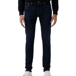 Karl Lagerfeld Men's Navy Blue 5 Pocket Jeans