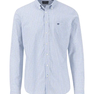 FYNCH-HATTON Finely checked shirt with a logodail
