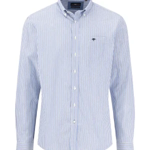 FYNCH-HATTON Fine striped shirt with button-down collar