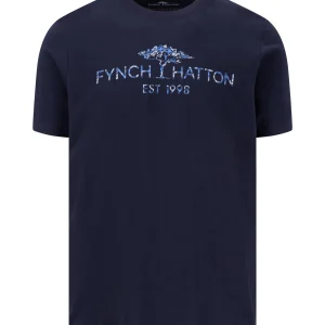 FYNCH-HATTON T-shirt with a round neckline with logoprint