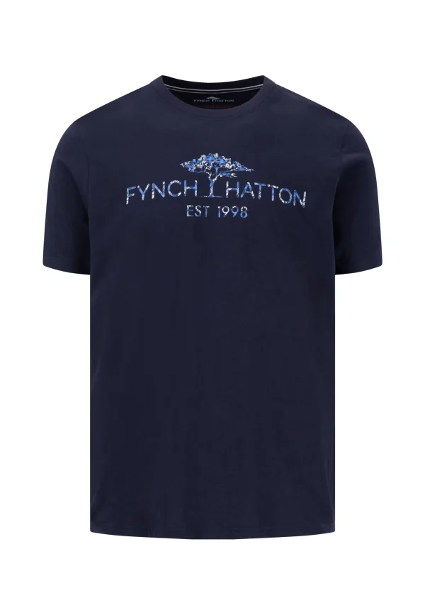 FYNCH-HATTON T-shirt with a round neckline with logoprint