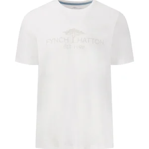FYNCH-HATTON T-shirt in plain colors with logo print