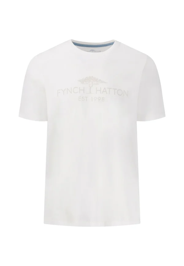 FYNCH-HATTON T-shirt in plain colors with logo print