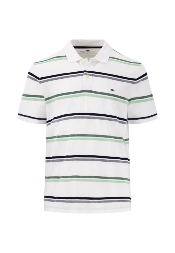 FYNCH-HATTON Polo shirt made of cotton in strip look