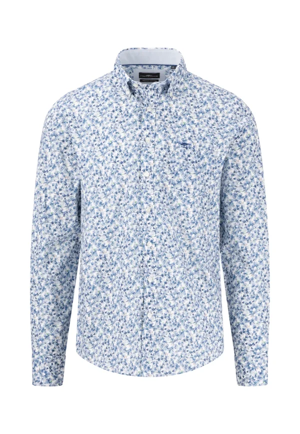 FYNCH-HATTON Shirt with button-down collar and floral print