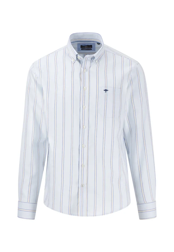 FYNCH-HATTON Shirt with button-down collar and stripes