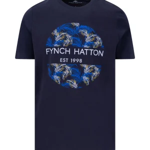 FYNCH-HATTON T-shirt casual fit with logoprint