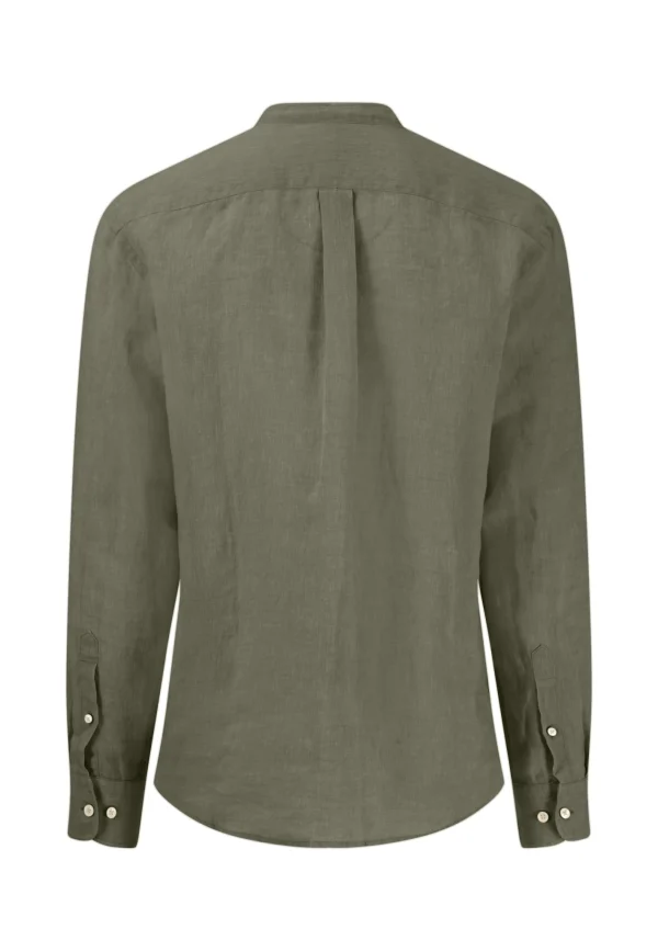FYNCH-HATTON Linen shirt with a stand -up collar - Image 2