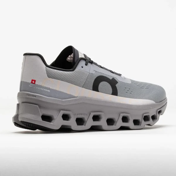 On Cloudmonster Men Running Sneakers Alloy/Silver - Image 3