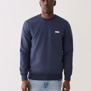 TRUE RELIGION OG LOGO PATCH CREW SWEATSHIRT