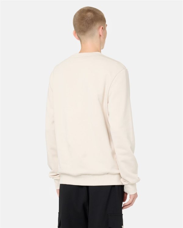 ICEBERG Regular fit crew neck sweater in ivory cotton diagonal fleece with IJ logo print on the heart - Image 2