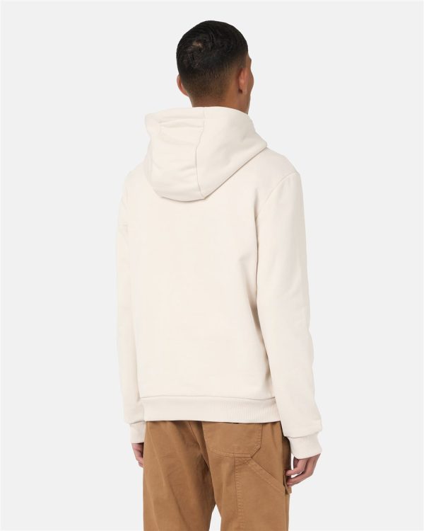 ICEBERG Regular fit hoodie in ivory cotton diagonal fleece with hood, logo print and 1986 date embroidery - Image 2