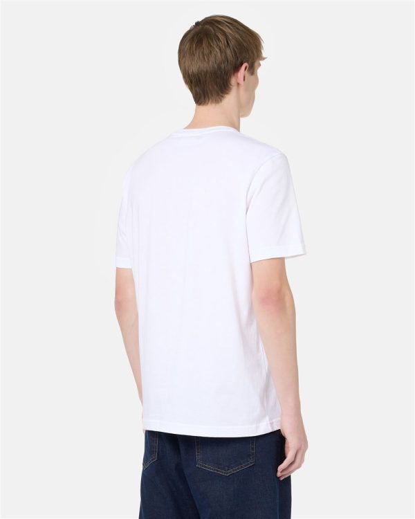 ICEBERG Regular Fit T-shirt in Optical White Cotton Jersey with Mouth Print and Iceberg Logo Embroidery - Image 2