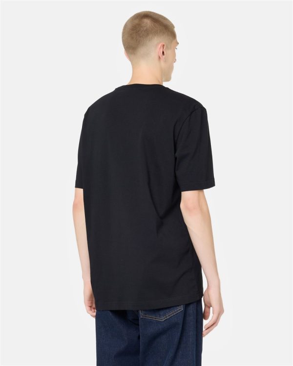 ICEBERG Regular Fit T-shirt in Black Cotton Jersey with Mouth Print and Iceberg Logo Embroidery - Image 2