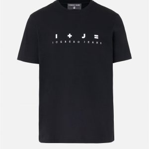 ICEBERG Regular fit black cotton jersey T-shirt