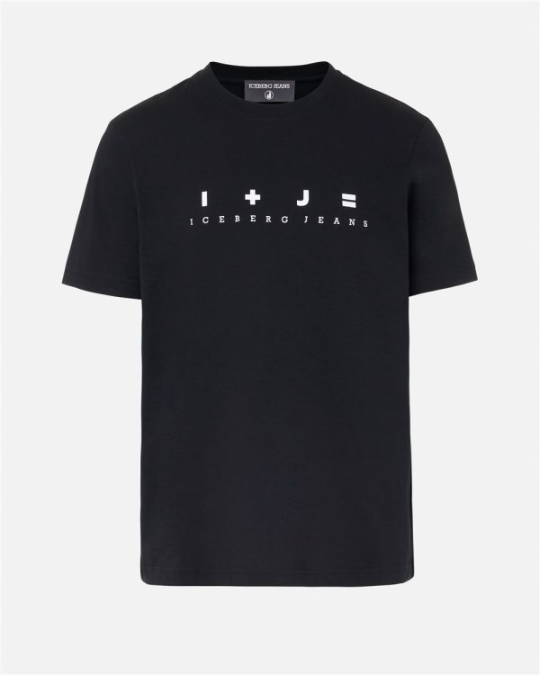 ICEBERG Regular fit black cotton jersey T-shirt