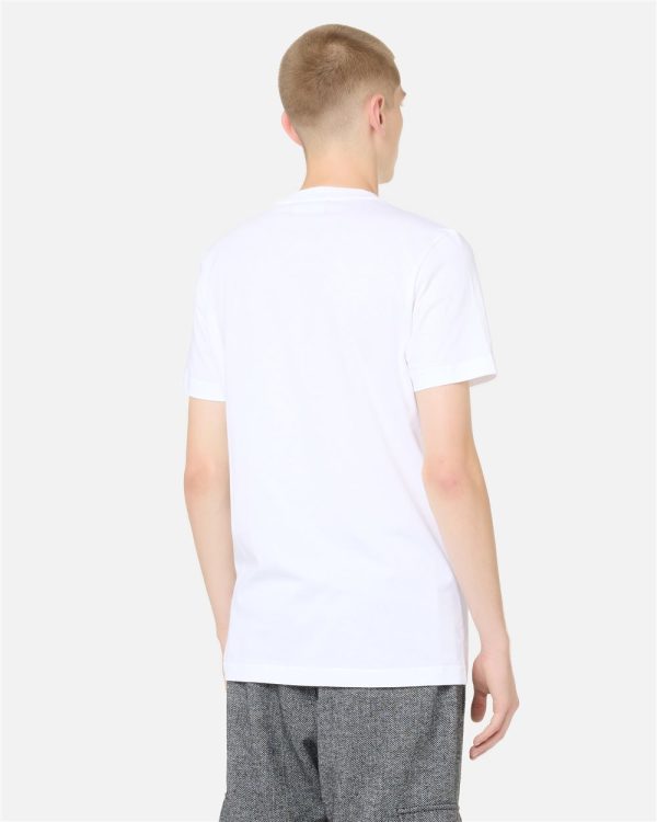 ICEBERG Slim Fit T-shirt in Optical White Cotton Jersey with Iceberg Logo Print - Image 2