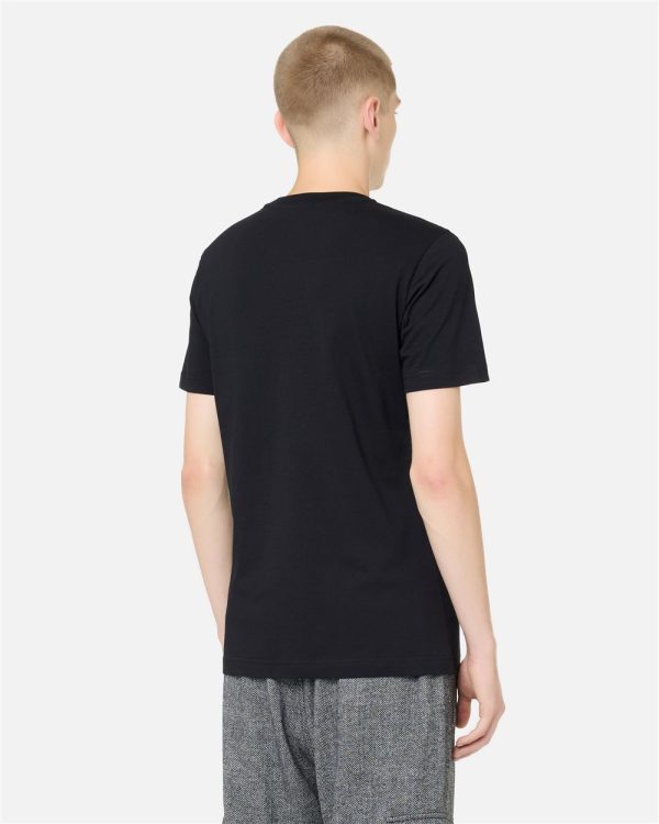 ICEBERG Slim Fit T-shirt in Black Cotton Jersey with Iceberg Logo Print - Image 2
