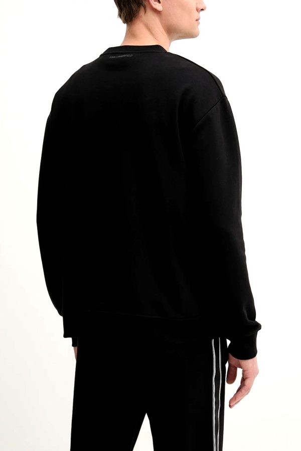 KARL LAGERFELD CREW NECK LOGO SWEATSHIRT BLACK - Image 2