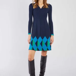 René-Derhy CAMELIA short knit dress