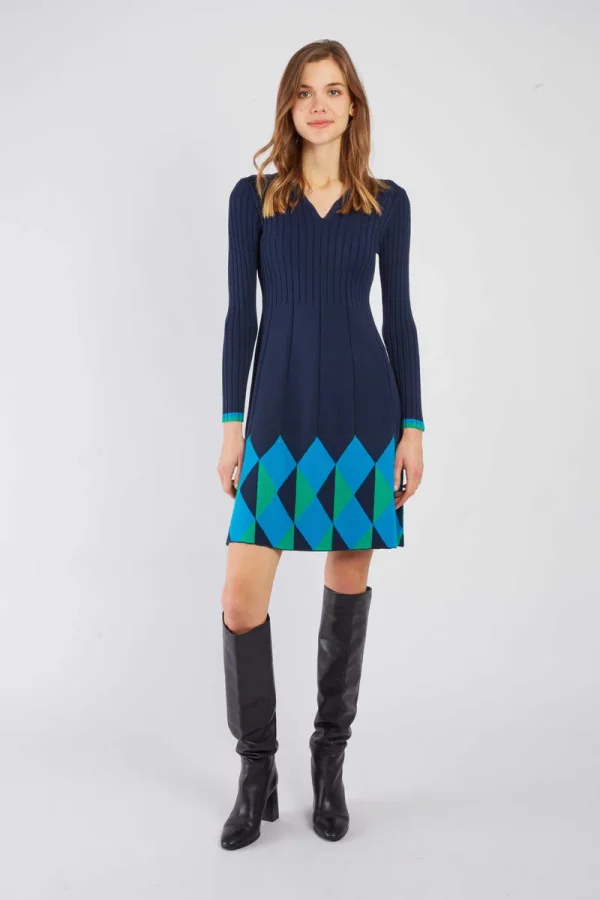 René-Derhy CAMELIA short knit dress