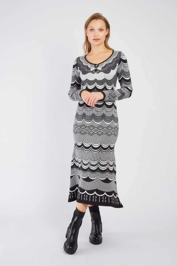 René-Derhy CECILE long knit dress