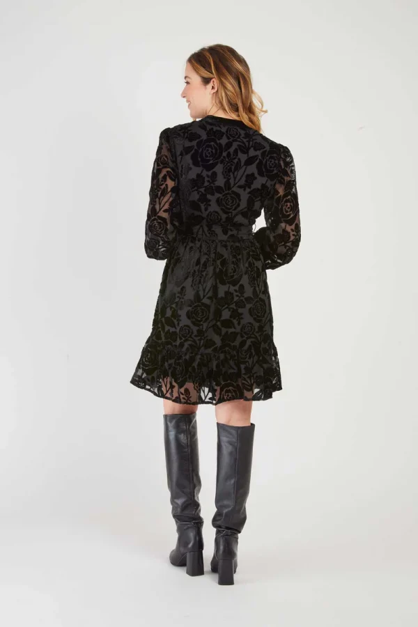 René-Derhy ELOUANE short velvet-effect dress - Image 2