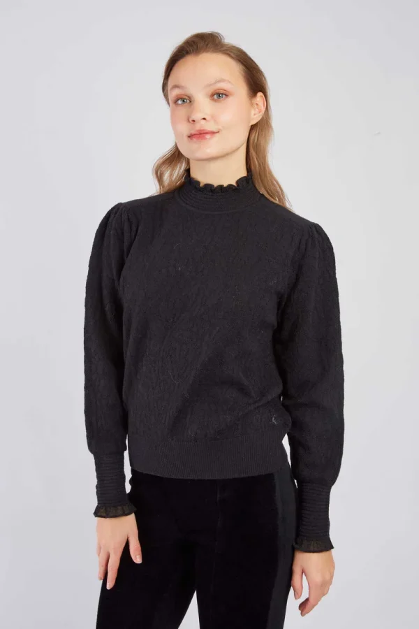 René-Derhy ADELINE plain high neck sweater