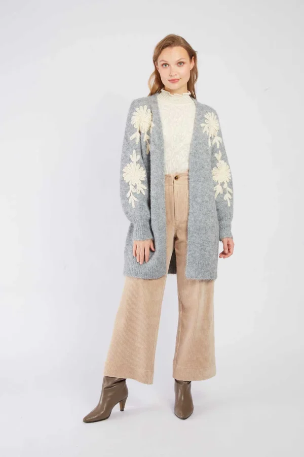 René-Derhy Long knitted vest BADMINTON