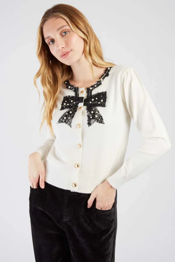 René-Derhy BASIL lace knot knit vest