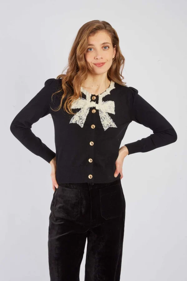 René-Derhy BASIL lace knot knit vest
