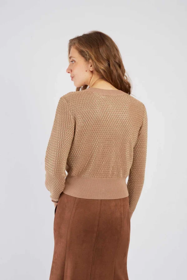René-Derhy BELISE metallic effect mesh vest - Image 2