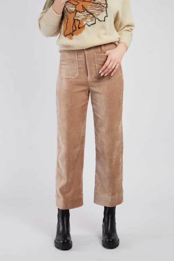 René-Derhy FLAURIANE straight velvet pants